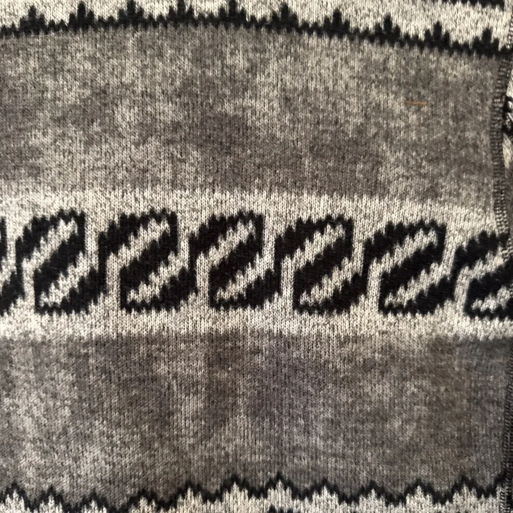The North Face Fleece 1/4 Zip Jacket Men's Small Gray/Black Aztec‎